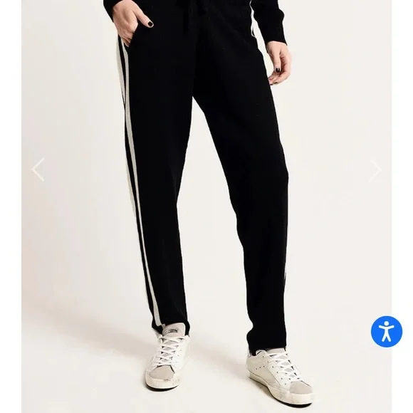 ATM Cashmere Blend Jacquard Stripe Sweater Pant - Picture 4 of 10